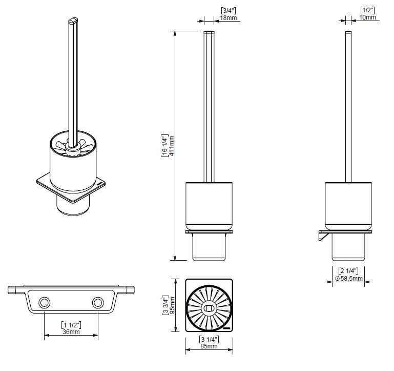 Йоржик для унітазу Creabath Elegance 192540