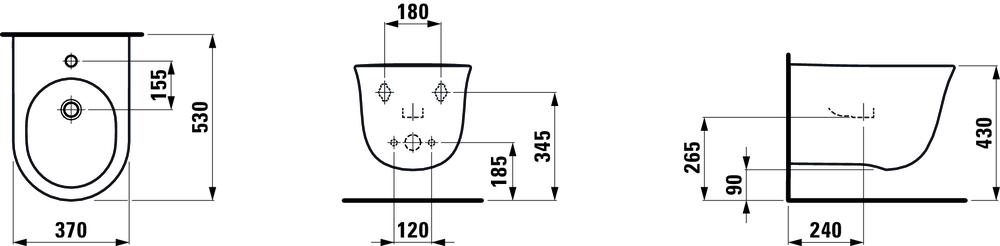 Біде підвісне Laufen The New Classic H8308510003021