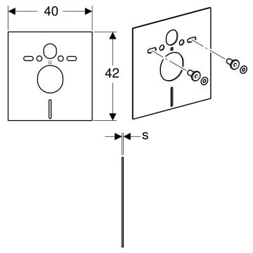 Звукоизолирующая прокладка Geberit Duofix