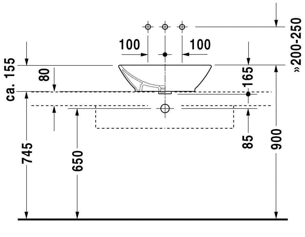 Умивальник на стільницю Duravit ME by Starck / Bacino 0334520000