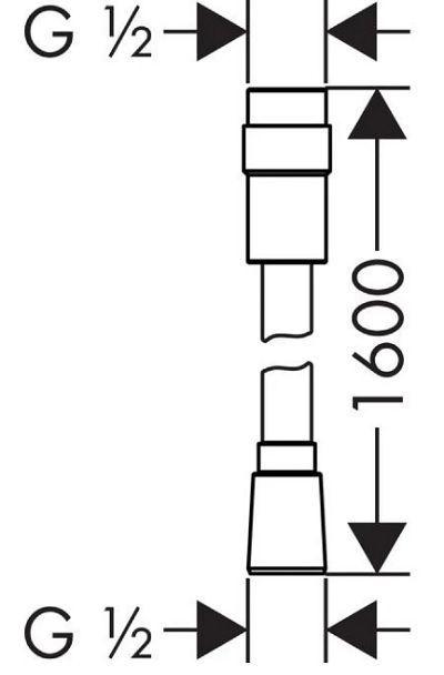 Isiflex Шланг для душа с регулировкой напора 1600 мм, хром 28248000