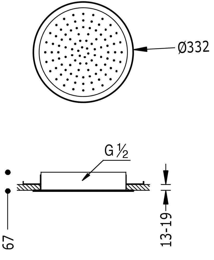 Верхній душ Tres 330 1.34.715 134715