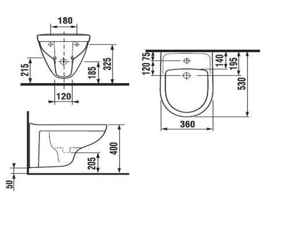 Биде подвесное Jika Lyra  Plus H8303810003021