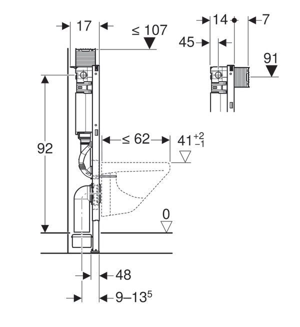 Инсталляция для унитаза Geberit Duofix Omega 111.030.00.1