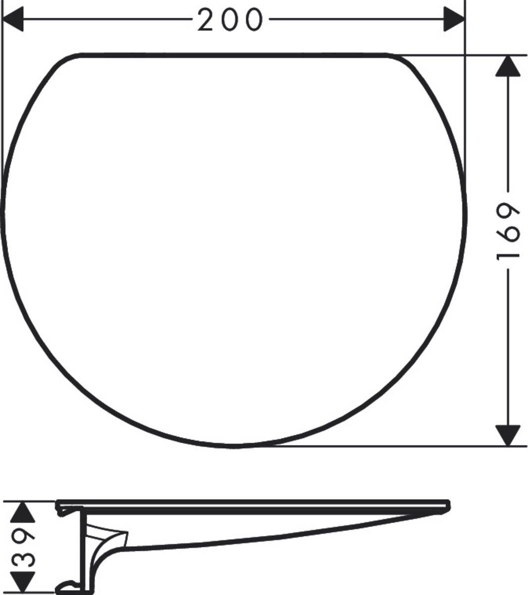 Полочка для ванны Hansgrohe WallStoris 27915670