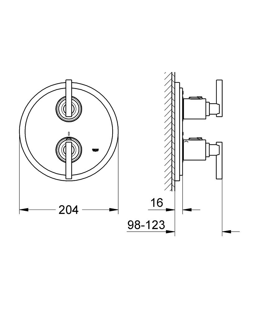 Термостат для душа Grohe Atrio Jota 19398000