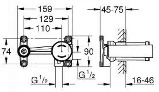 Вбудований механізм  Grohe 23571000