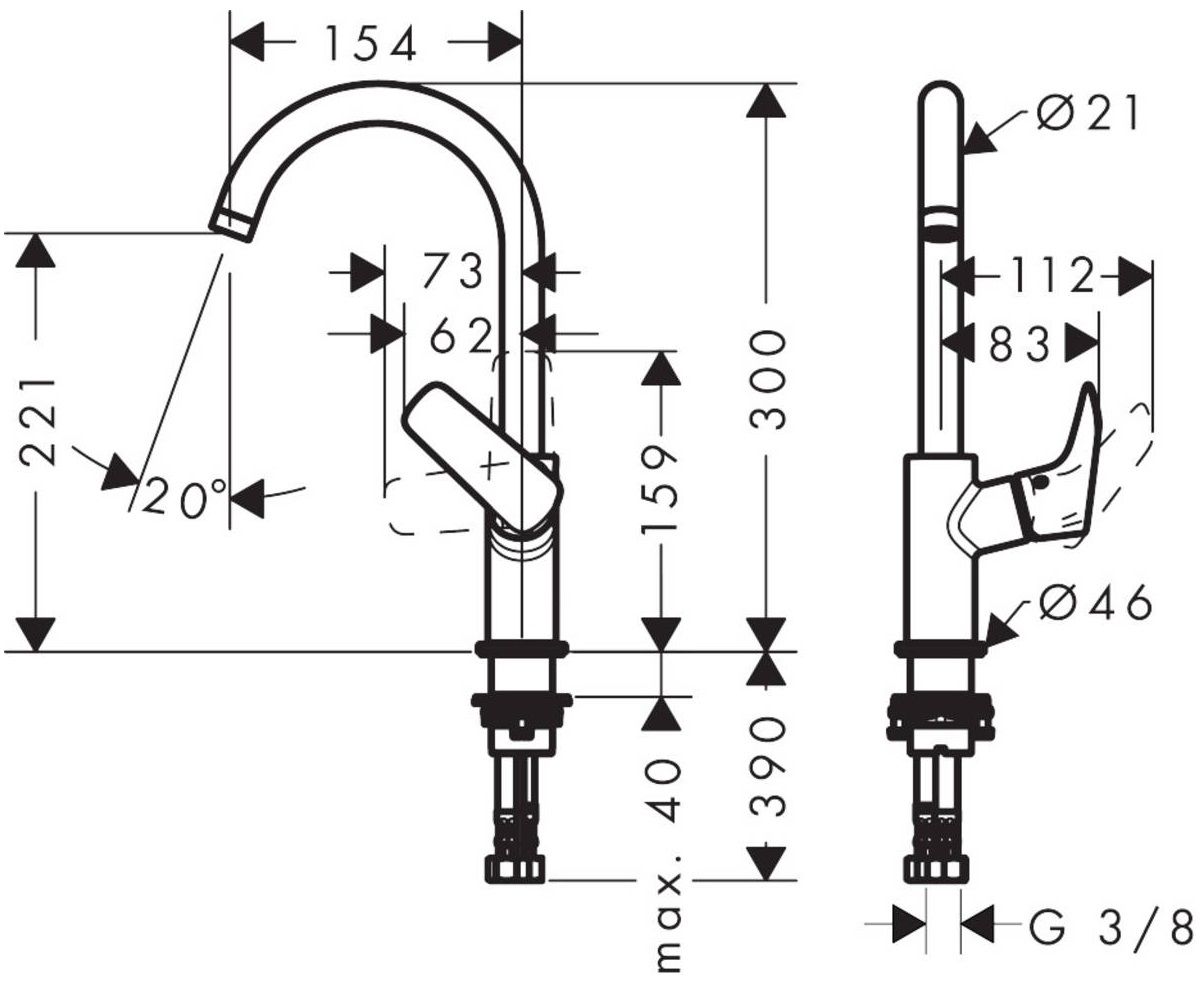 Смесители для умывальника Hansgrohe Logis 71131000