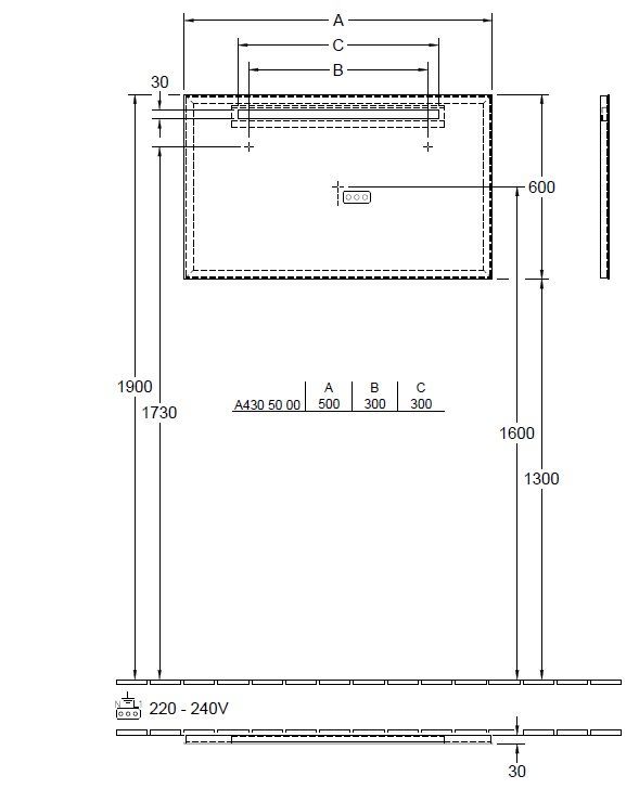 Зеркало More to see one Villeroy & Boch A430A700