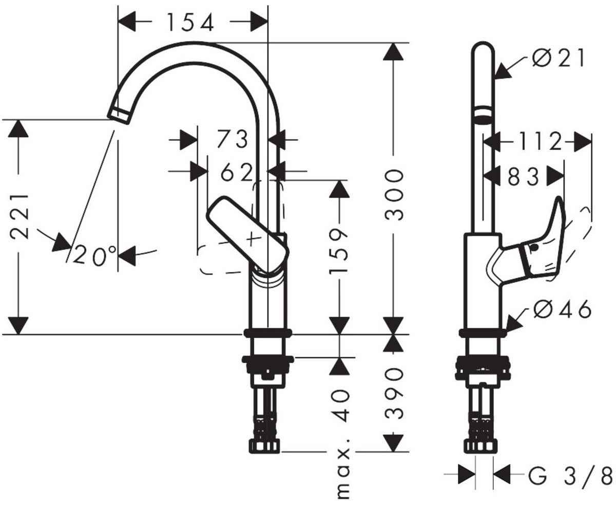 Змішувачі для умивальника Hansgrohe Logis 71131000