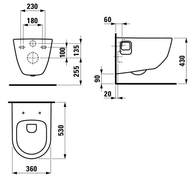 Умывальник на столешницу Laufen Val H8122810001041 (распродажа)