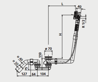 Сифон с наполнением Sanit 35.311.00.0000
