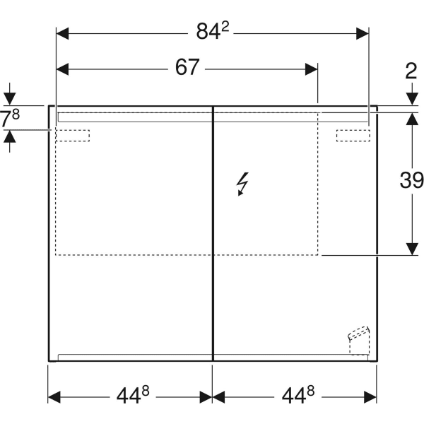 Зеркальный шкафчик Geberit Option Basic 500.583.00.1