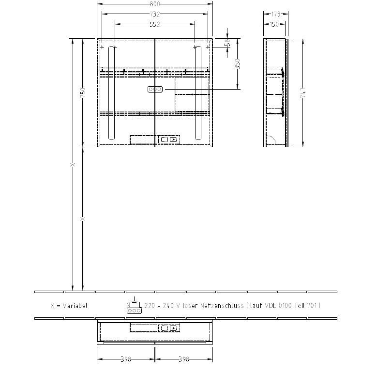 Зеркальный шкафчик My view 14+ Villeroy & Boch A4338000