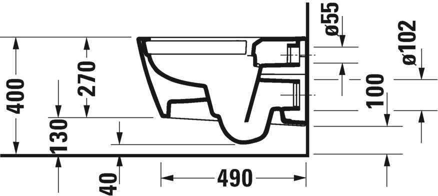 Унітаз підвісний Duravit Viu (Rimless) 2511090000