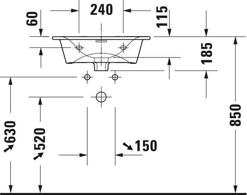 Умивальник Duravit Viu 2344530060