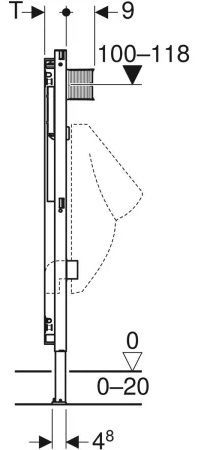 Инсталляция для писсуара Geberit (универсальная) 111.616.00.1