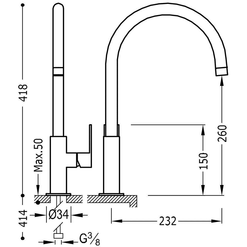 Смесители на раковину Tres Loft 20020506