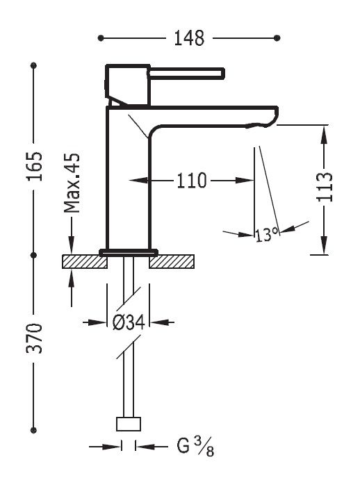 Смесители для раковины Tres Max 062.103.02 6210302