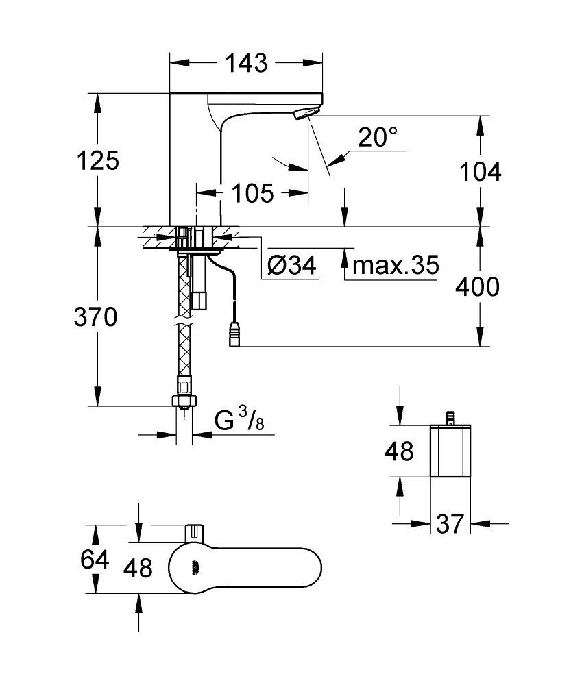 Сенсорный смеситель Grohe Eurosmart 36327000