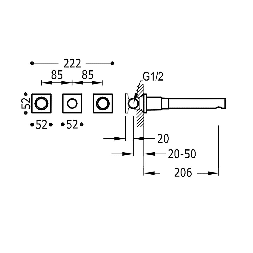 Смесители для раковины Tres Project 21175201BM