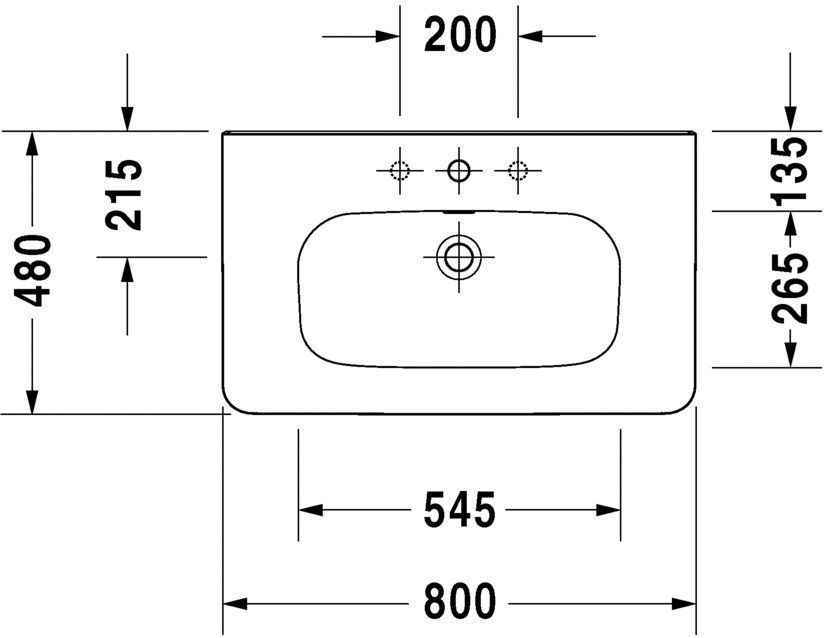 Умивальник Duravit DuraStyle 2320800030