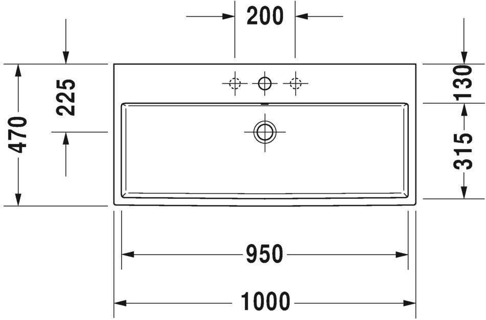 Умивальник Duravit Vero Air 2350100030