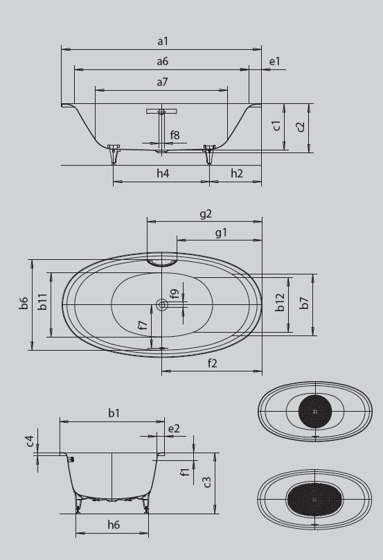 Ванна Ellipso Duo Oval 2862 0001 0001