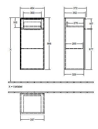 Шкаф боковой для ванной комнаты Villeroy&Boch Venticello A95001VG