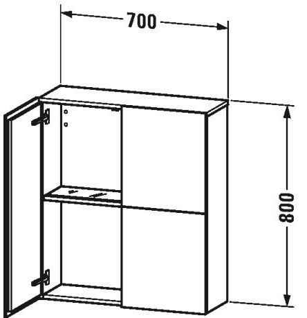 Шкаф підвісний L-Cube LC116705252 (Виставковий зразок) LC116705252  (выставка)