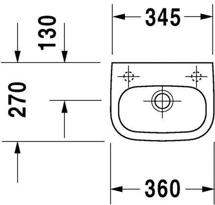 Умывальник Duravit D-Code 07053600092