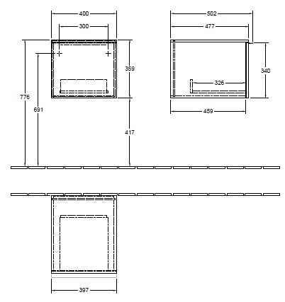 Шафа бічній для ванної кімнати Villeroy&Boch Venticello A95301VG