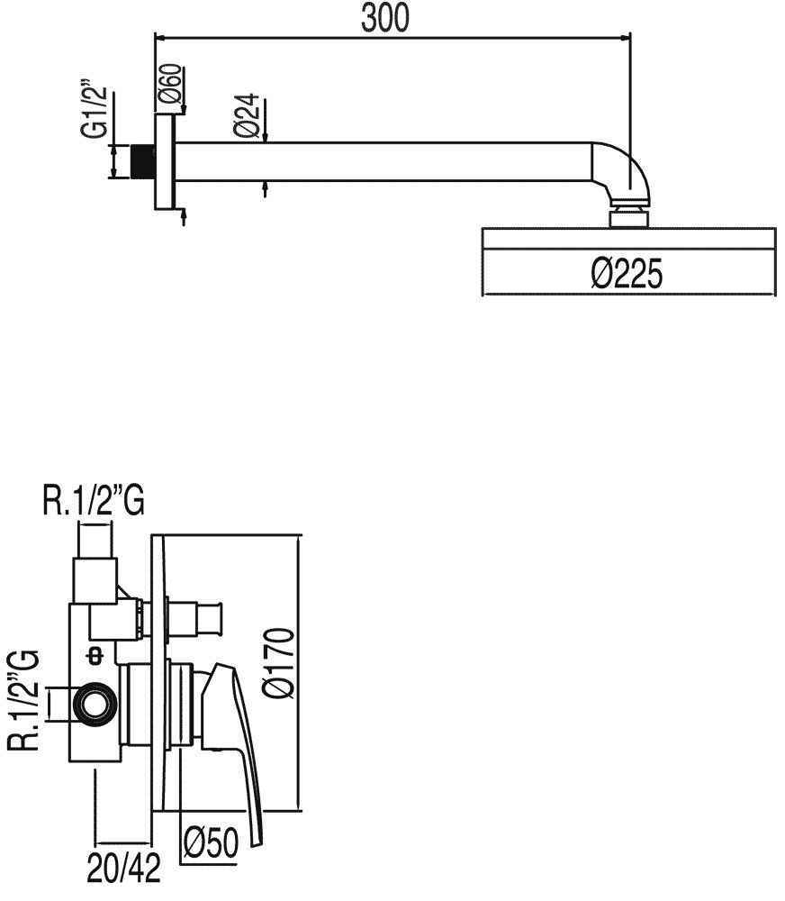 Душевая система Eco -Tres 07099002
