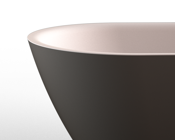 Отдельностоящая ванна Knief Oval oval 0100 -280 Белый матовый / Антрацит матовый