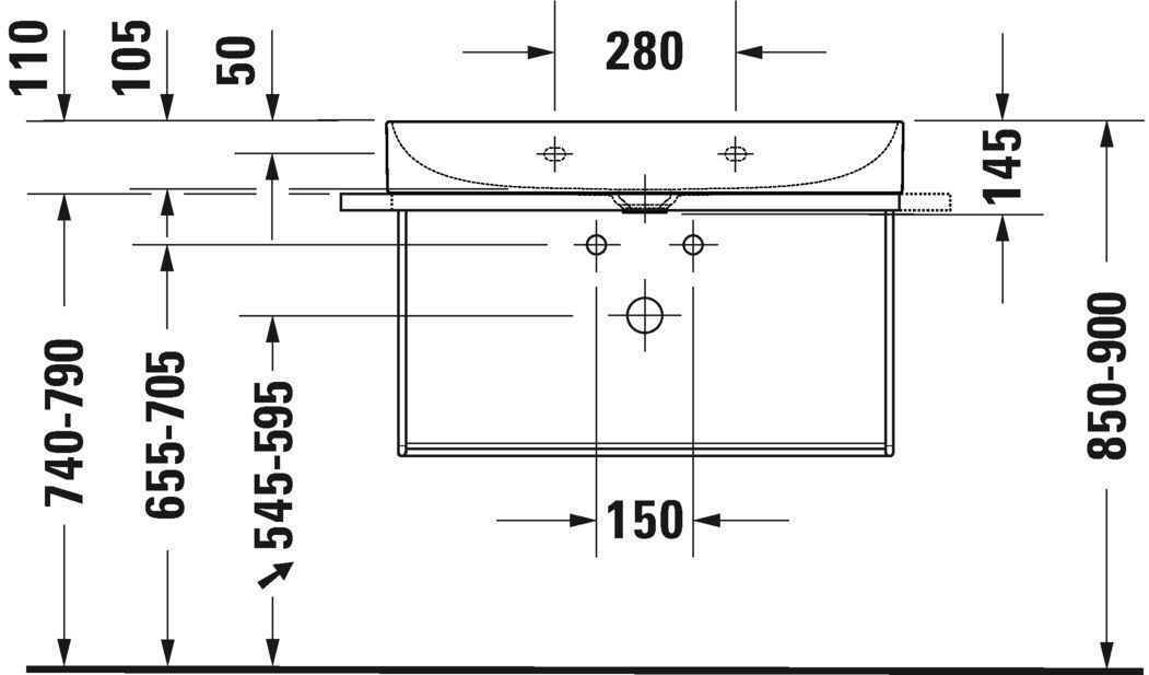 Умивальник Duravit DuraSquare 2353800071