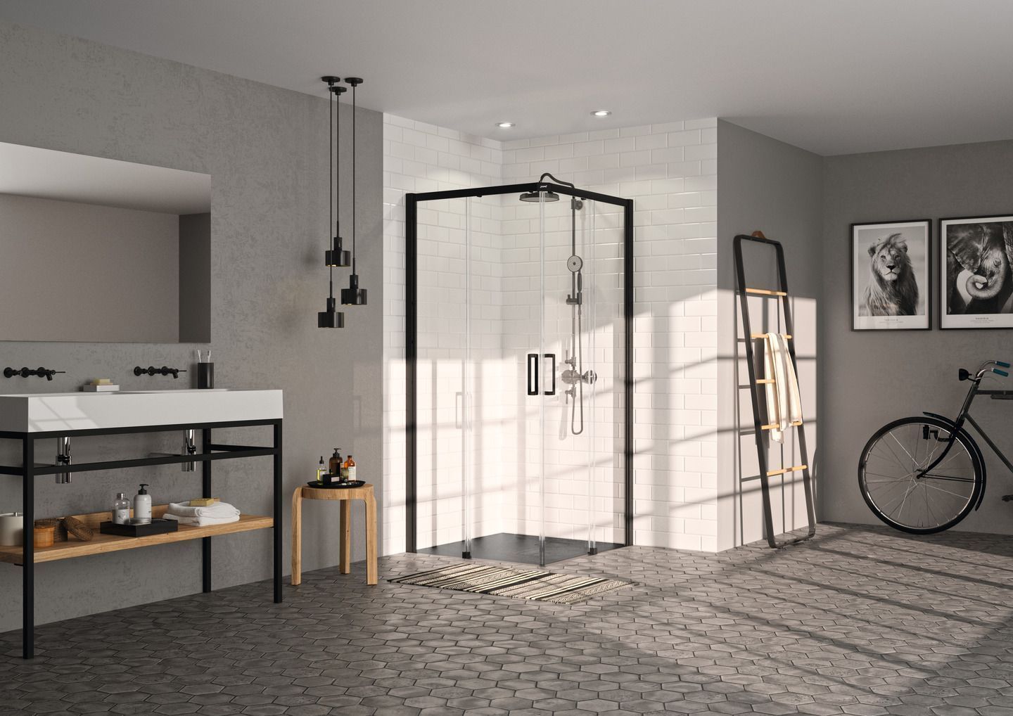 Розсувна душова кабіна Huppe Black Classics 2 C25002.123.321