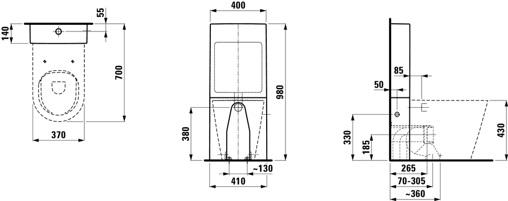 Унітаз підлоговий Laufen Kartell H8233370200001