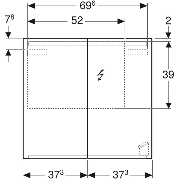Зеркальный шкафчик Geberit Option Basic 500.205.00.1
