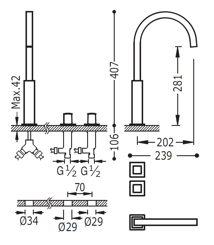 Змішувач для умивальника Hansgrohe Metris 00810504