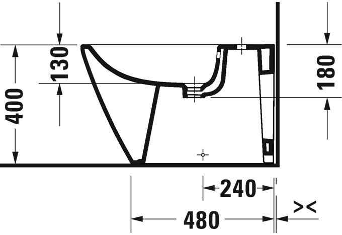 Біде підлогове Duravit D-Neo 2294100000