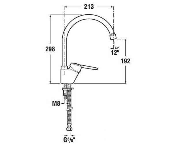 Змішувач кухонний Jika Lyra Plus   H3512810040001