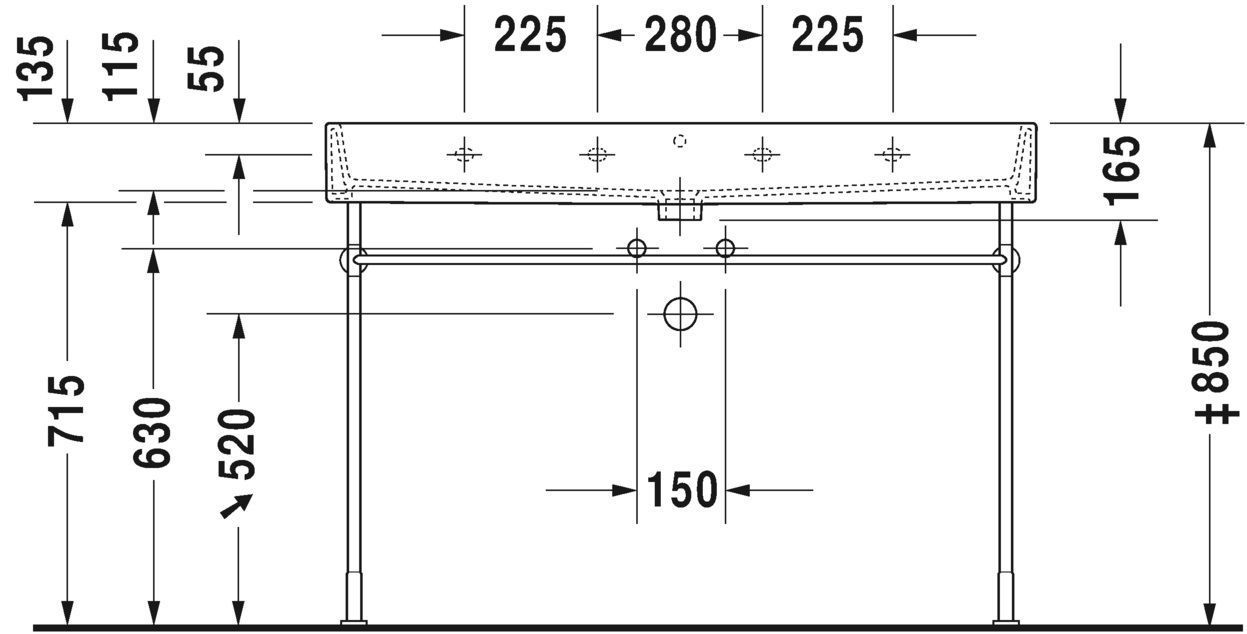 Умывальник Duravit Vero Air 2350120044
