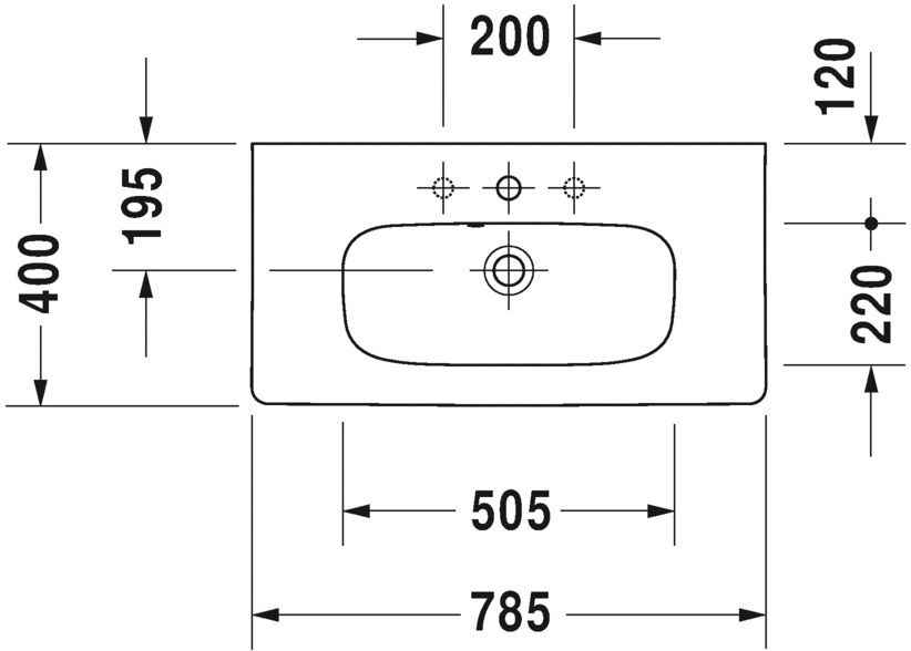 Умивальник Duravit DuraStyle 2337780000