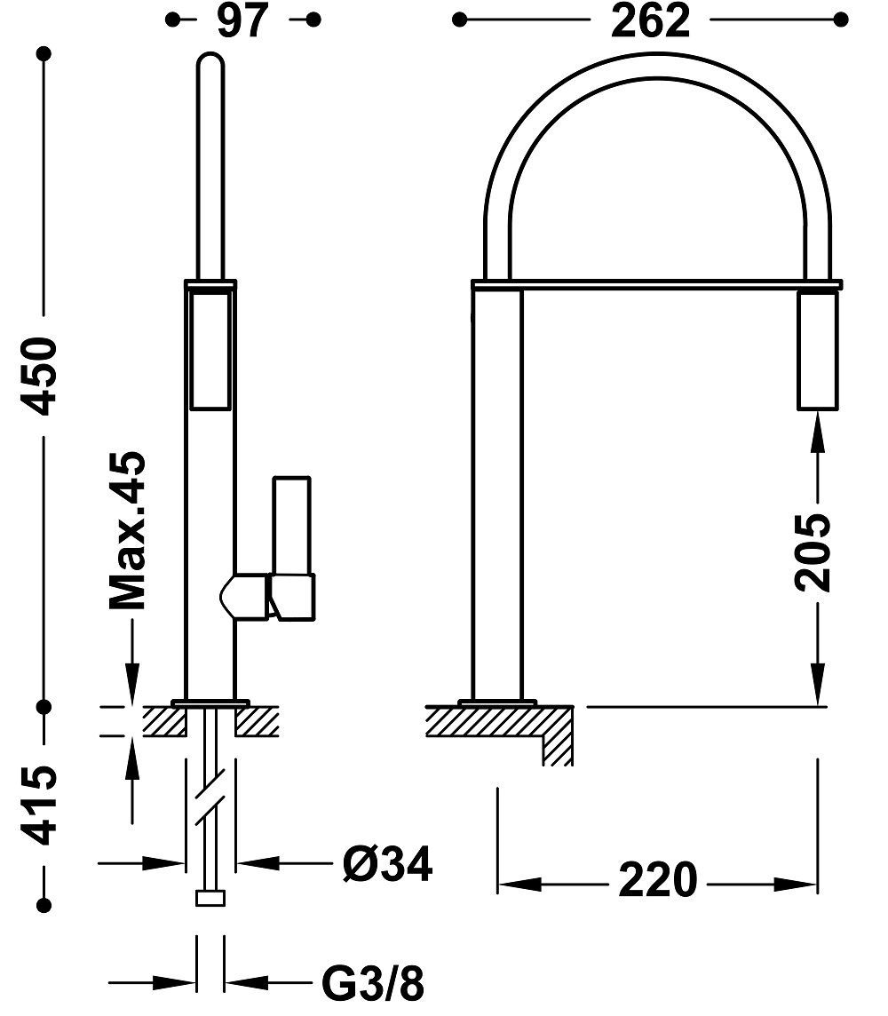 Смесители на кухню Tres 20548702BM