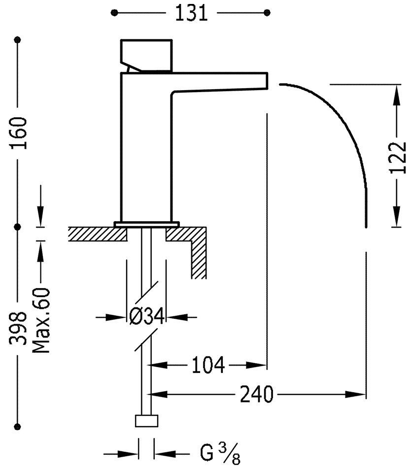 Смесители для раковины Tres Slim 20211002BL