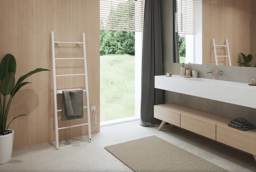 Primavera Рушникосушарка електрична 400*1120 мм, білий матовий