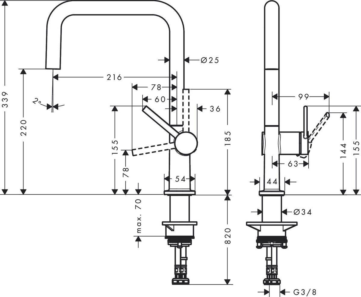 Смесители для кухни Talis M54 Hansgrohe 72806800