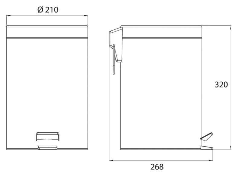 Ведро для мусора Emco System 2 3553 000 00