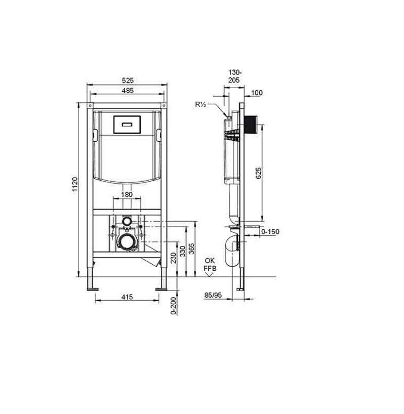 Инсталляция для унитаза Villeroy & Boch ViConnect
