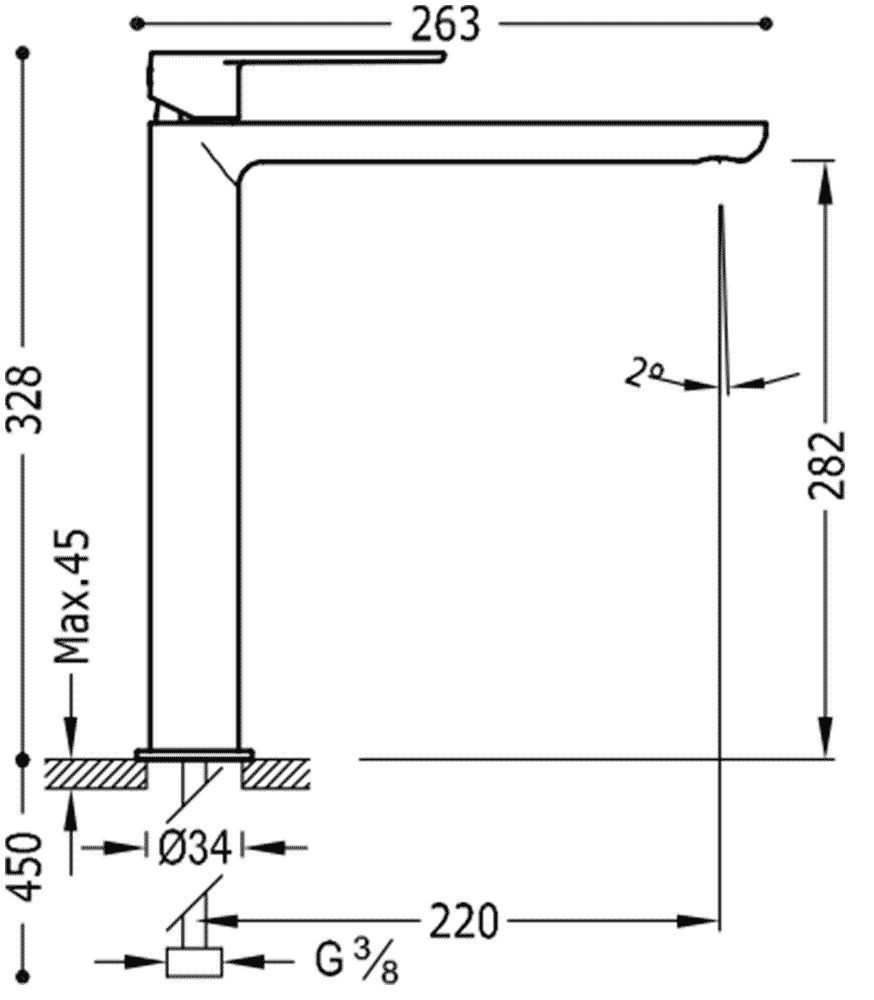 Смесители на раковину Tres Loft 20020305NA